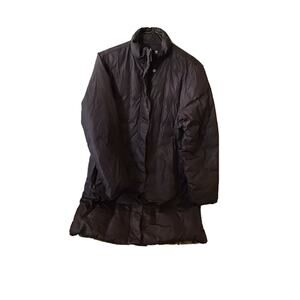 Lands End Down Reversible Puffer Jacket Womens Size M  Pockets Inside and Out